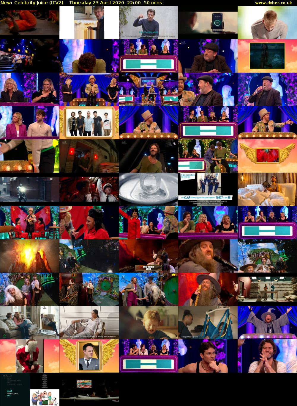 Celebrity Juice (ITV2) Thursday 23 April 2020 22:00 - 22:50