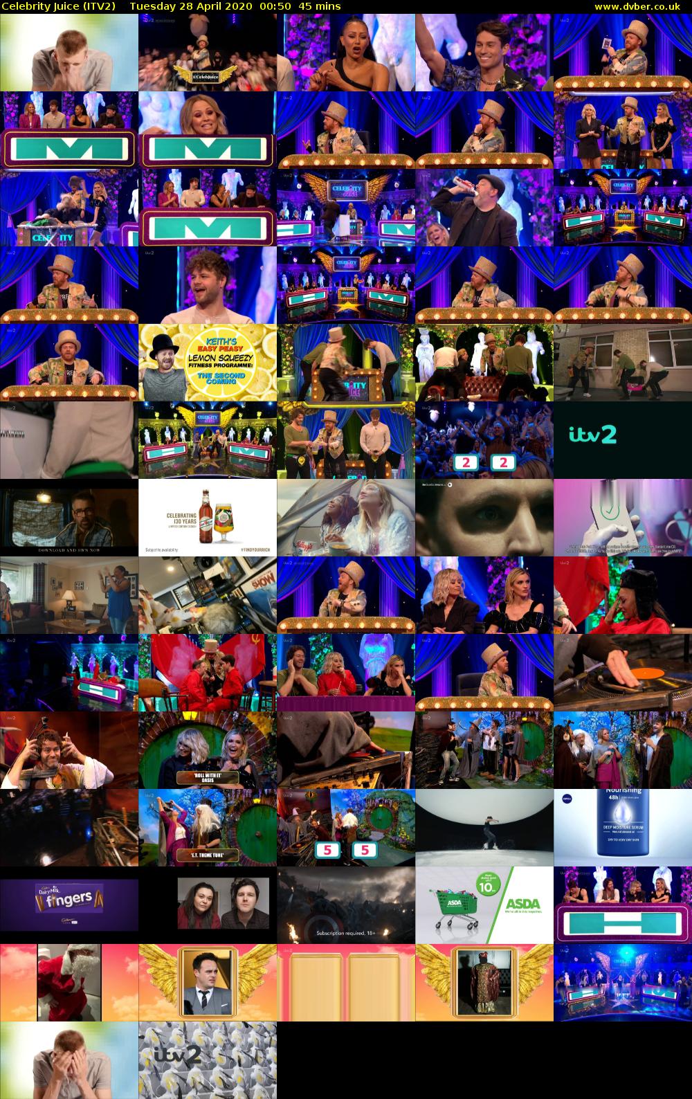 Celebrity Juice (ITV2) Tuesday 28 April 2020 00:50 - 01:35