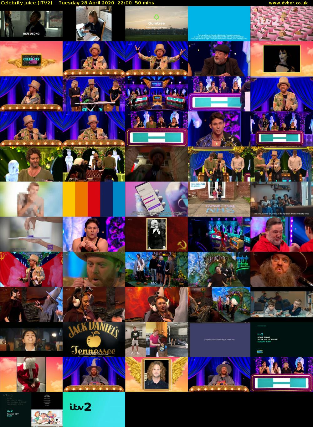 Celebrity Juice (ITV2) Tuesday 28 April 2020 22:00 - 22:50