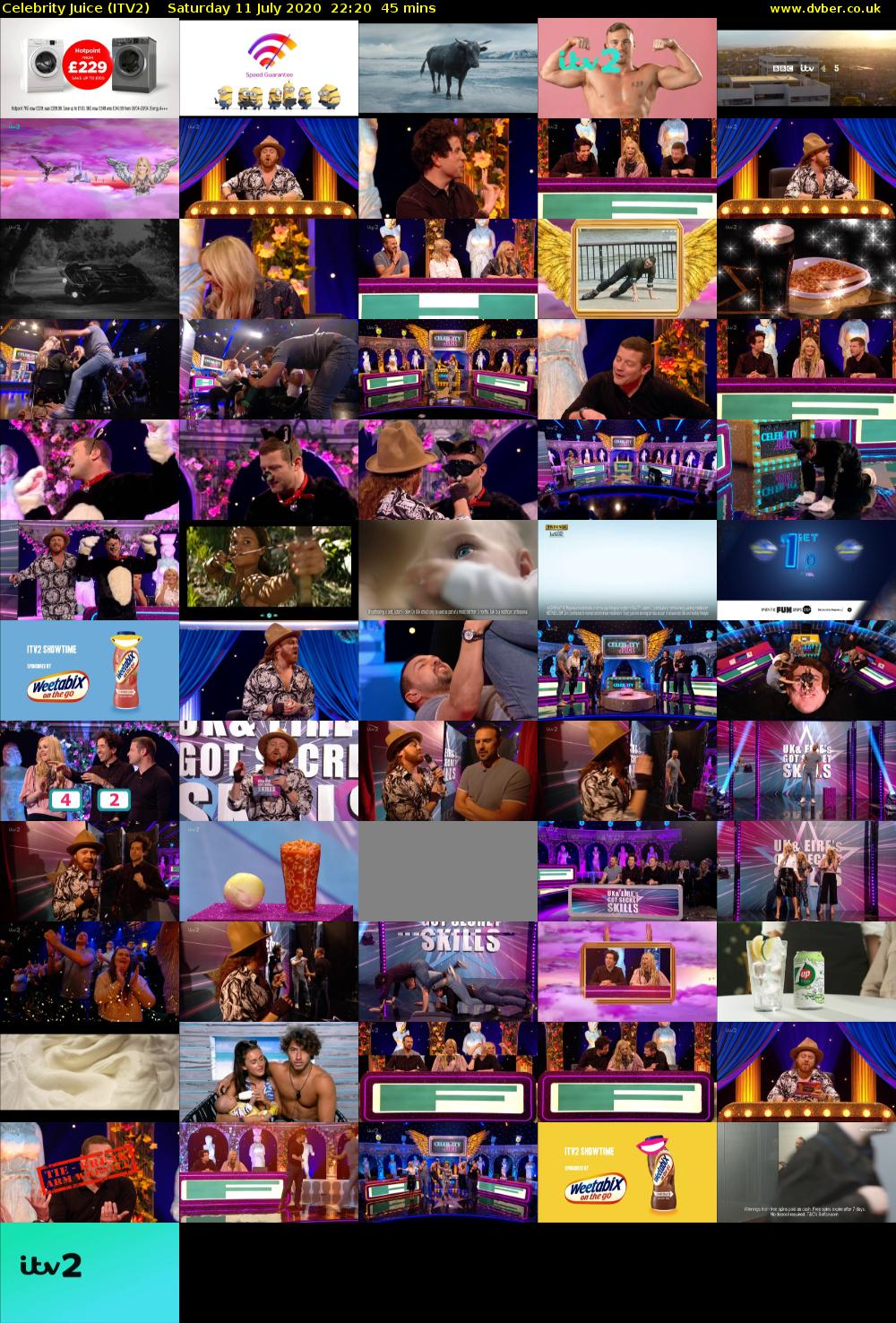 Celebrity Juice (ITV2) Saturday 11 July 2020 22:20 - 23:05