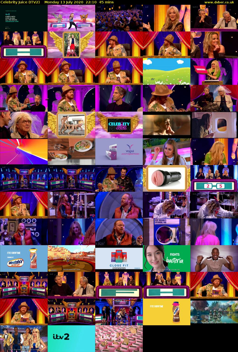 Celebrity Juice (ITV2) Monday 13 July 2020 22:10 - 22:55
