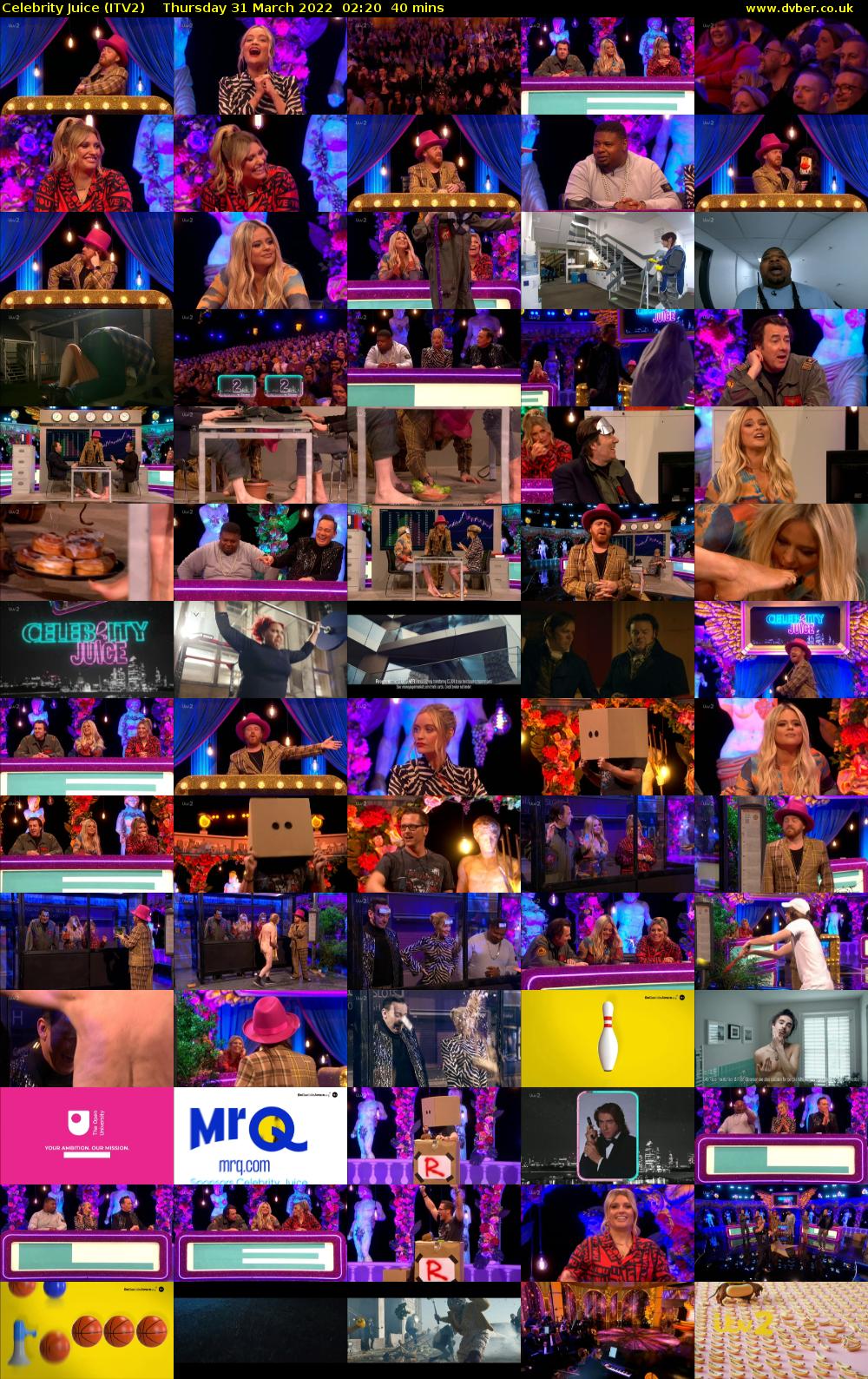 Celebrity Juice (ITV2) Thursday 31 March 2022 02:20 - 03:00