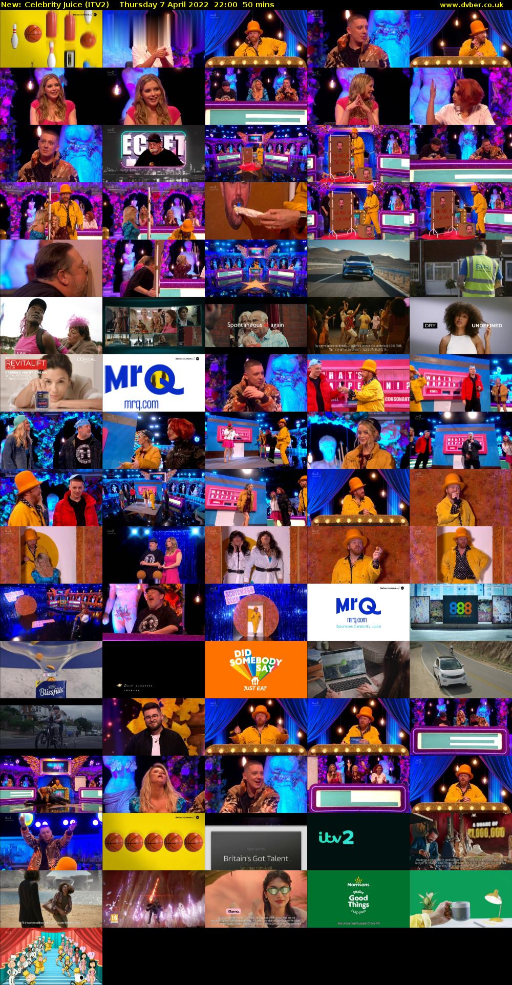 Celebrity Juice (ITV2) Thursday 7 April 2022 22:00 - 22:50