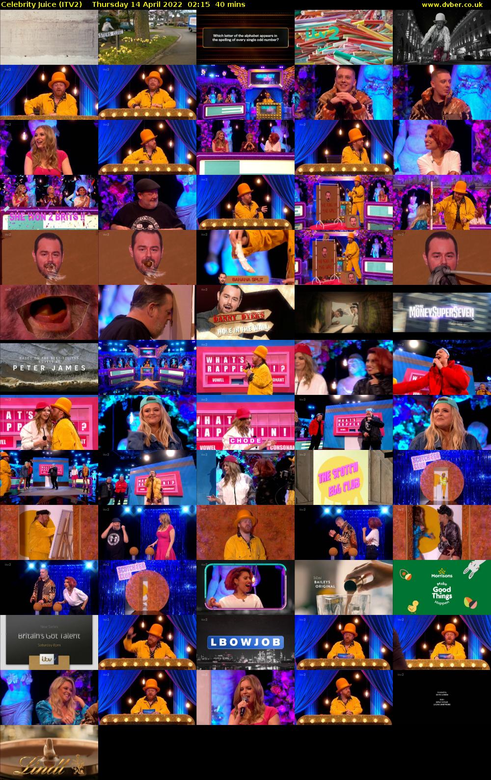 Celebrity Juice (ITV2) Thursday 14 April 2022 02:15 - 02:55