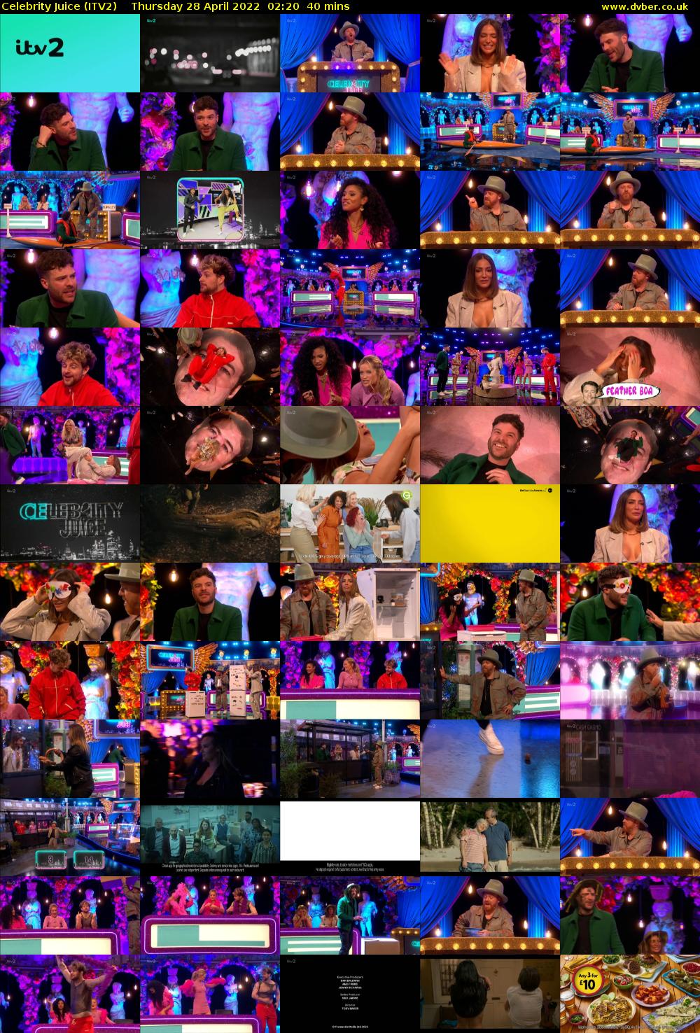 Celebrity Juice (ITV2) Thursday 28 April 2022 02:20 - 03:00