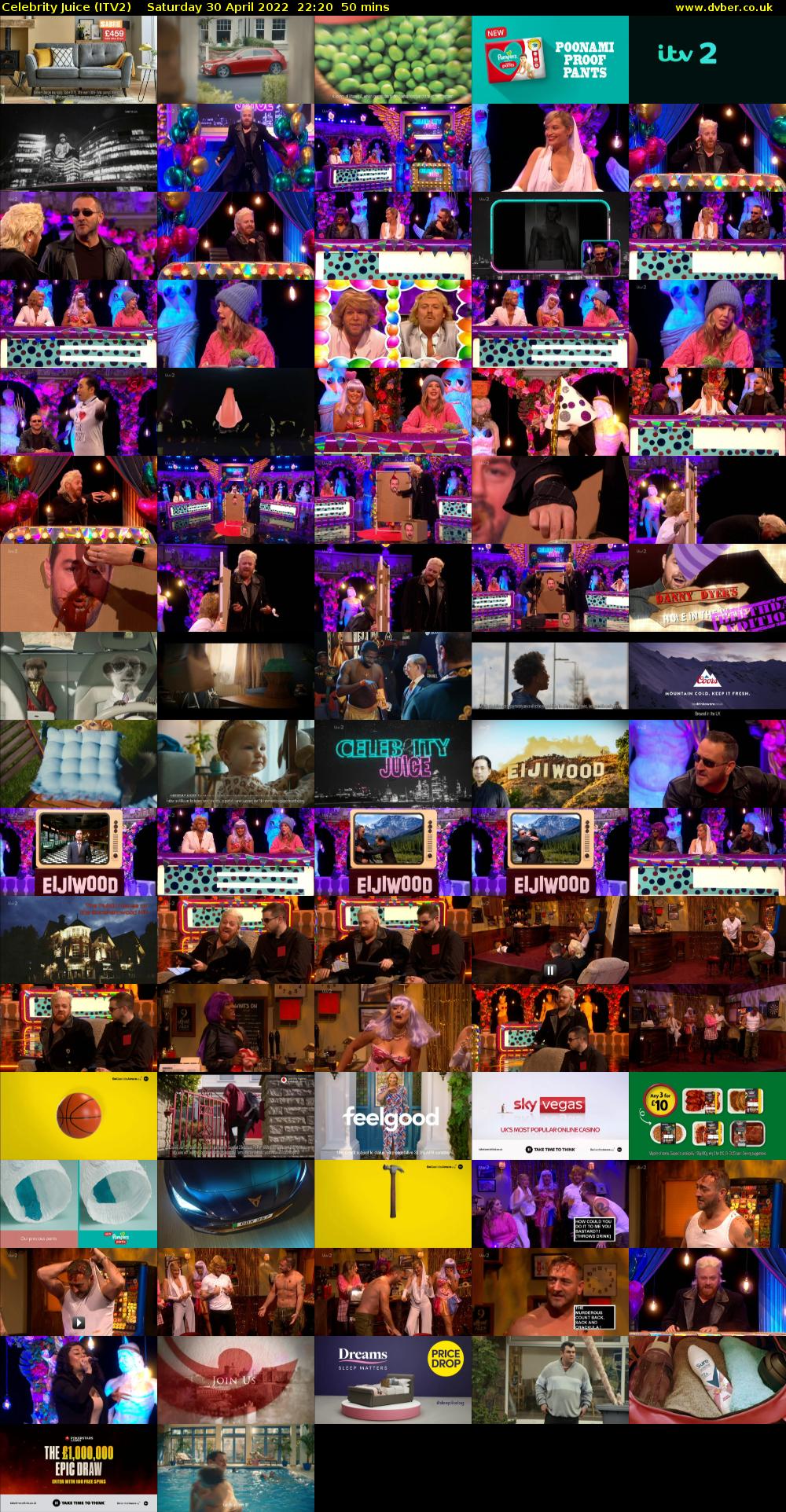 Celebrity Juice (ITV2) Saturday 30 April 2022 22:20 - 23:10