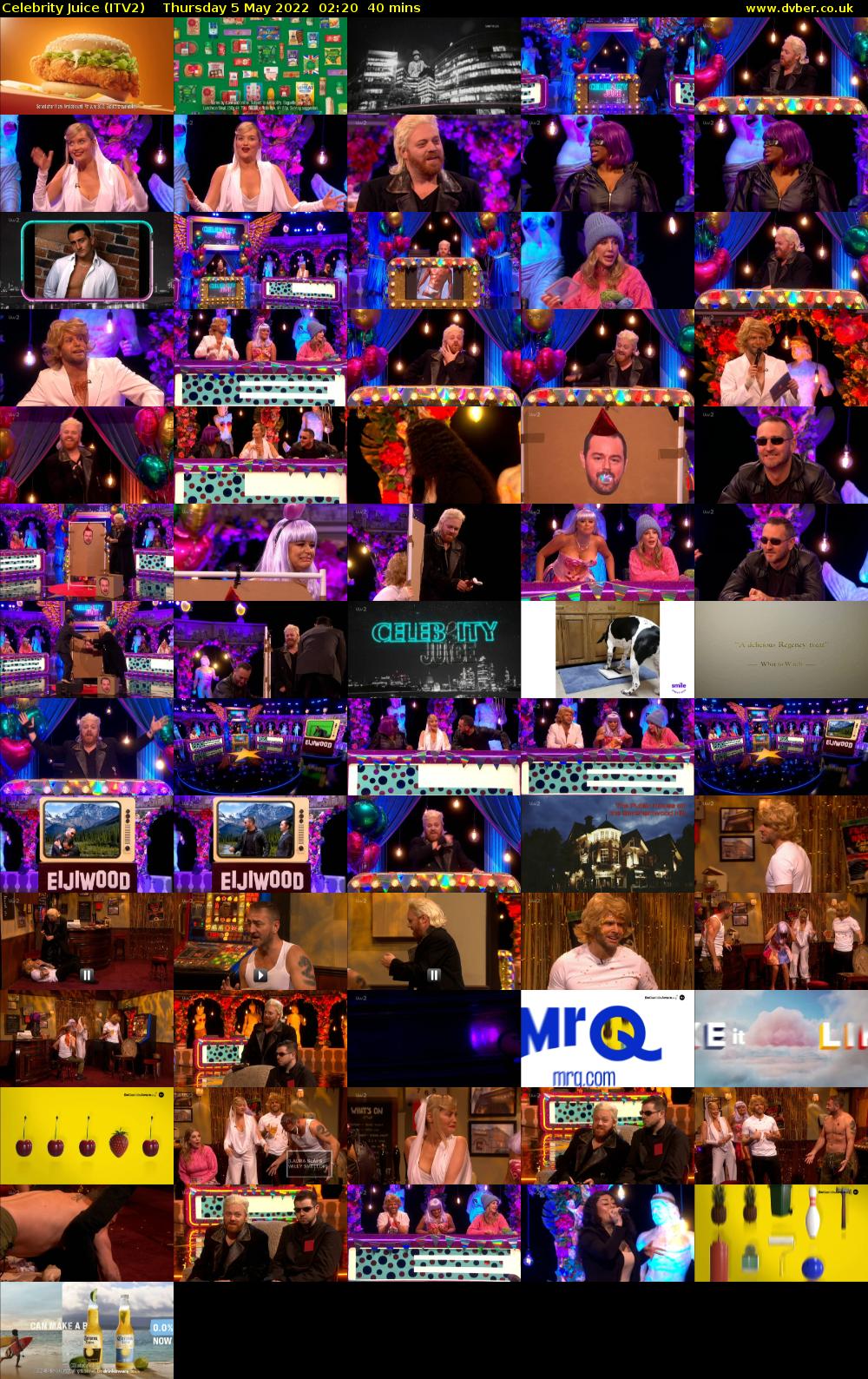 Celebrity Juice (ITV2) Thursday 5 May 2022 02:20 - 03:00