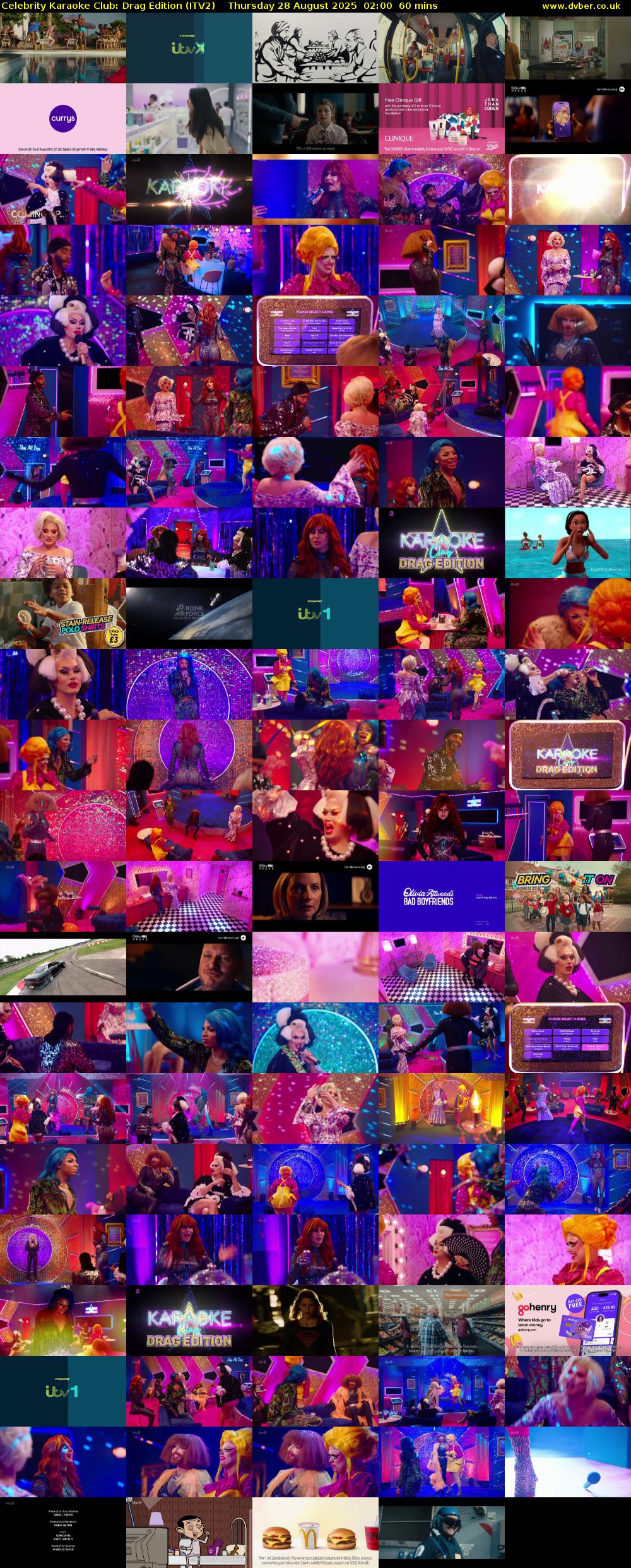 Celebrity Karaoke Club: Drag Edition (ITV2) Thursday 28 August 2025 02:00 - 03:00