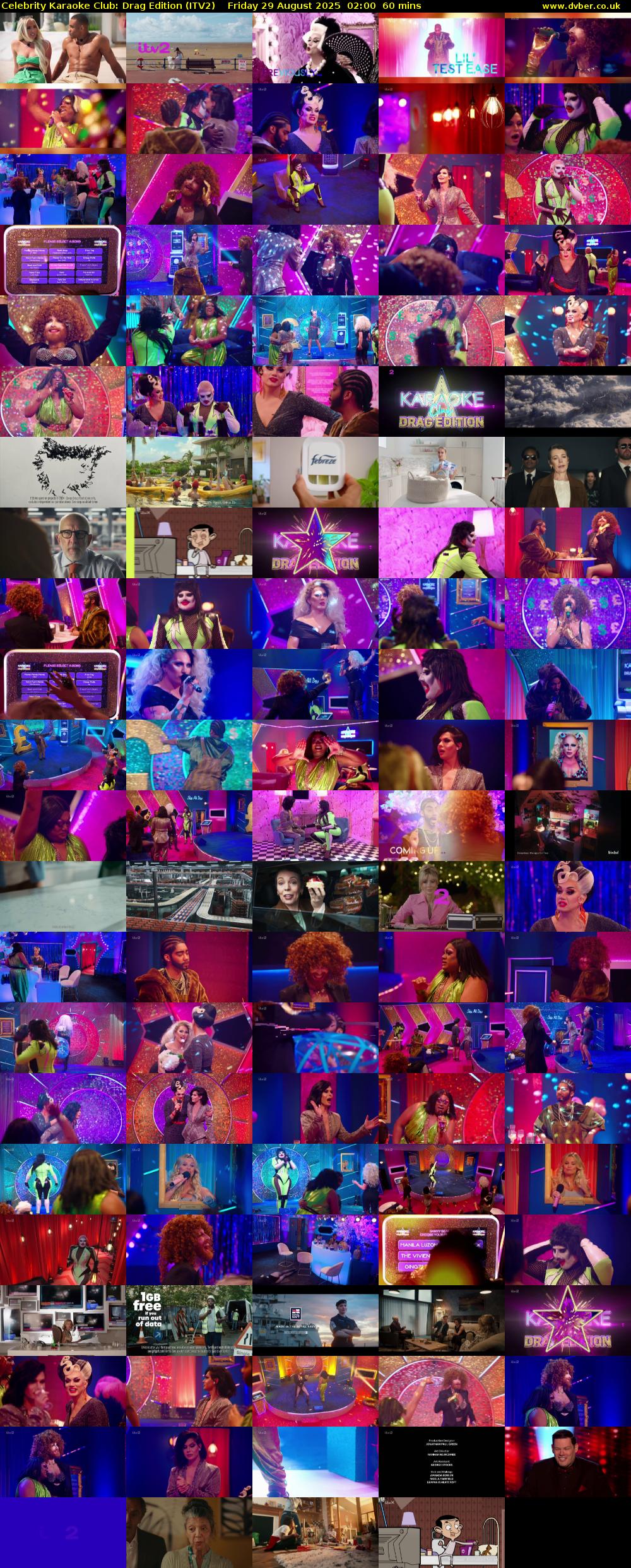 Celebrity Karaoke Club: Drag Edition (ITV2) Friday 29 August 2025 02:00 - 03:00