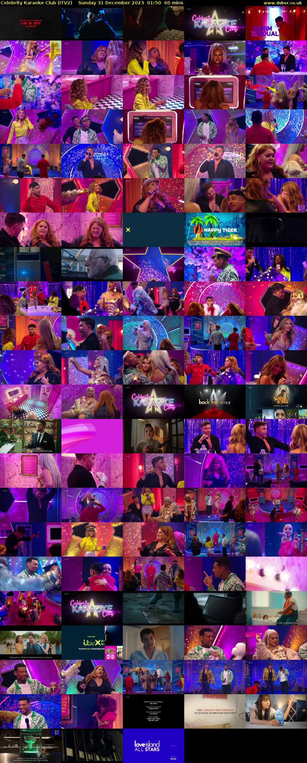 Celebrity Karaoke Club (ITV2) Sunday 31 December 2023 01:50 - 02:50
