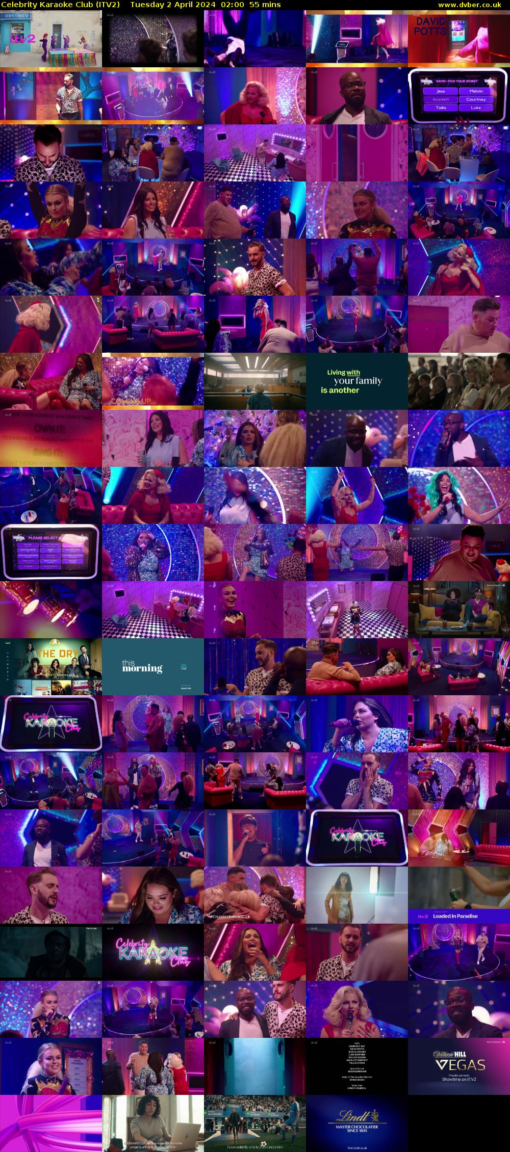 Celebrity Karaoke Club (ITV2) Tuesday 2 April 2024 02:00 - 02:55