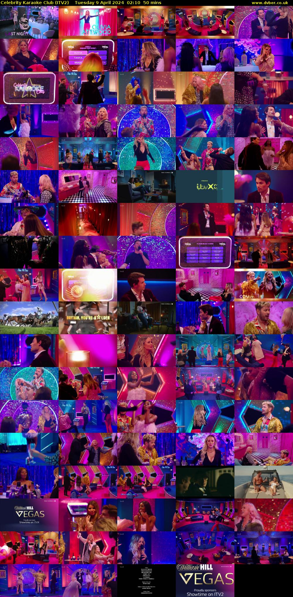 Celebrity Karaoke Club (ITV2) Tuesday 9 April 2024 02:10 - 03:00