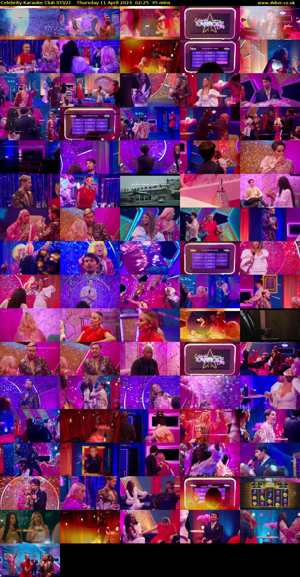 Celebrity Karaoke Club (ITV2) Thursday 11 April 2024 02:25 - 03:10