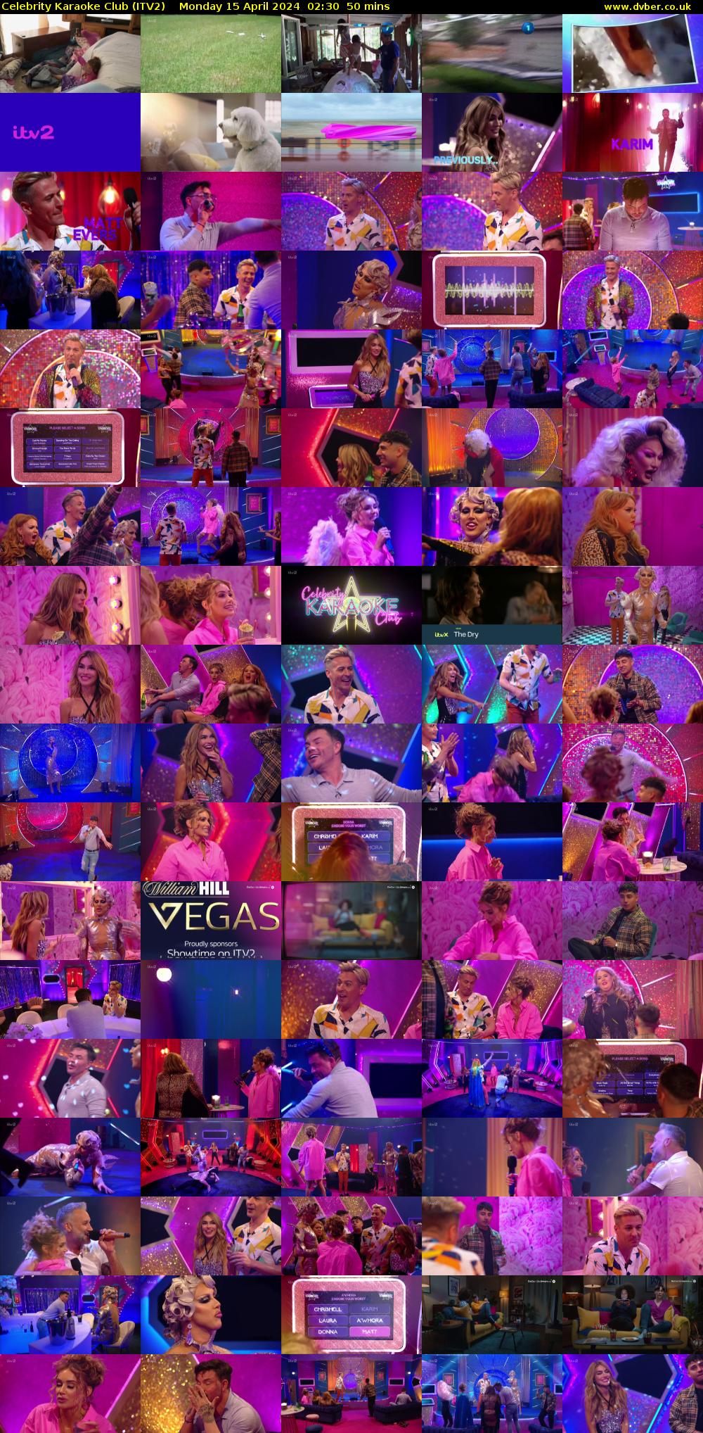Celebrity Karaoke Club (ITV2) Monday 15 April 2024 02:30 - 03:20