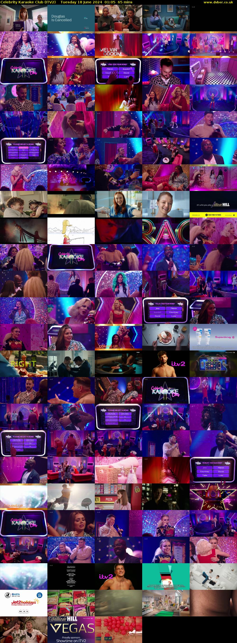 Celebrity Karaoke Club (ITV2) Tuesday 18 June 2024 01:05 - 02:10