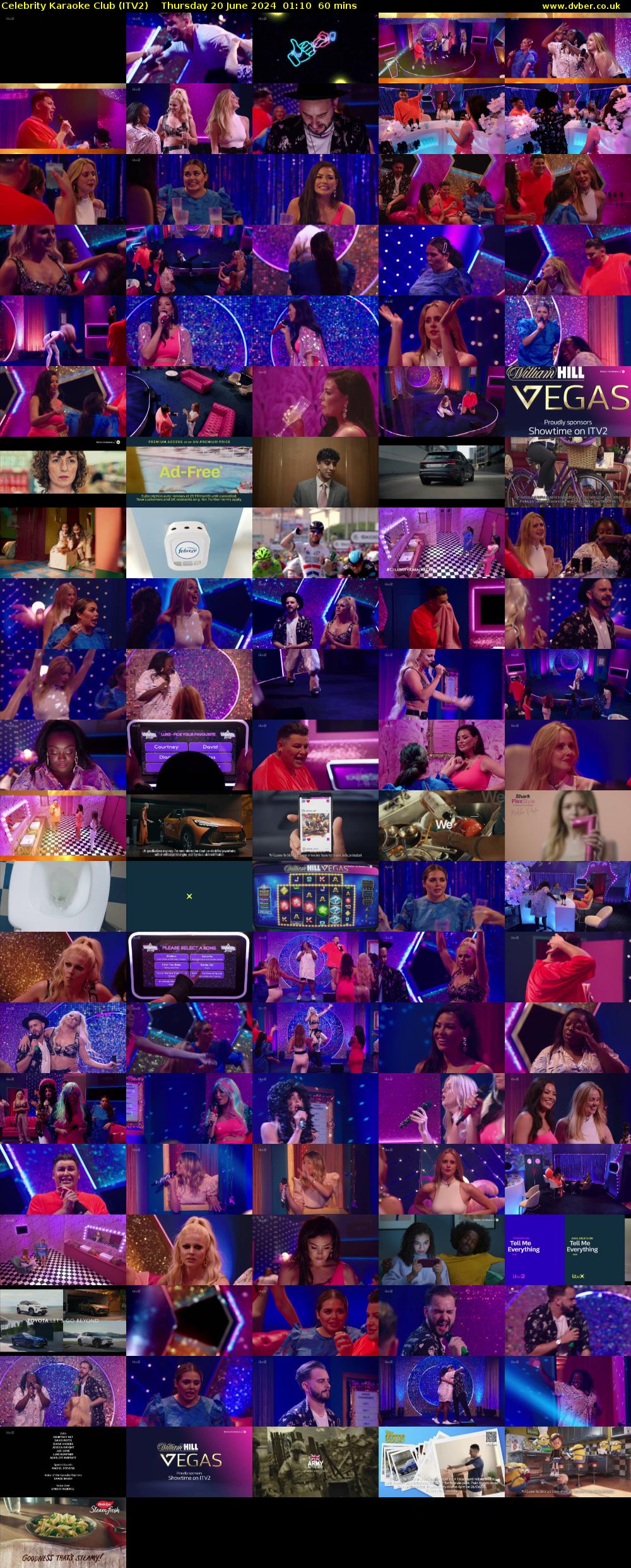 Celebrity Karaoke Club (ITV2) Thursday 20 June 2024 01:10 - 02:10