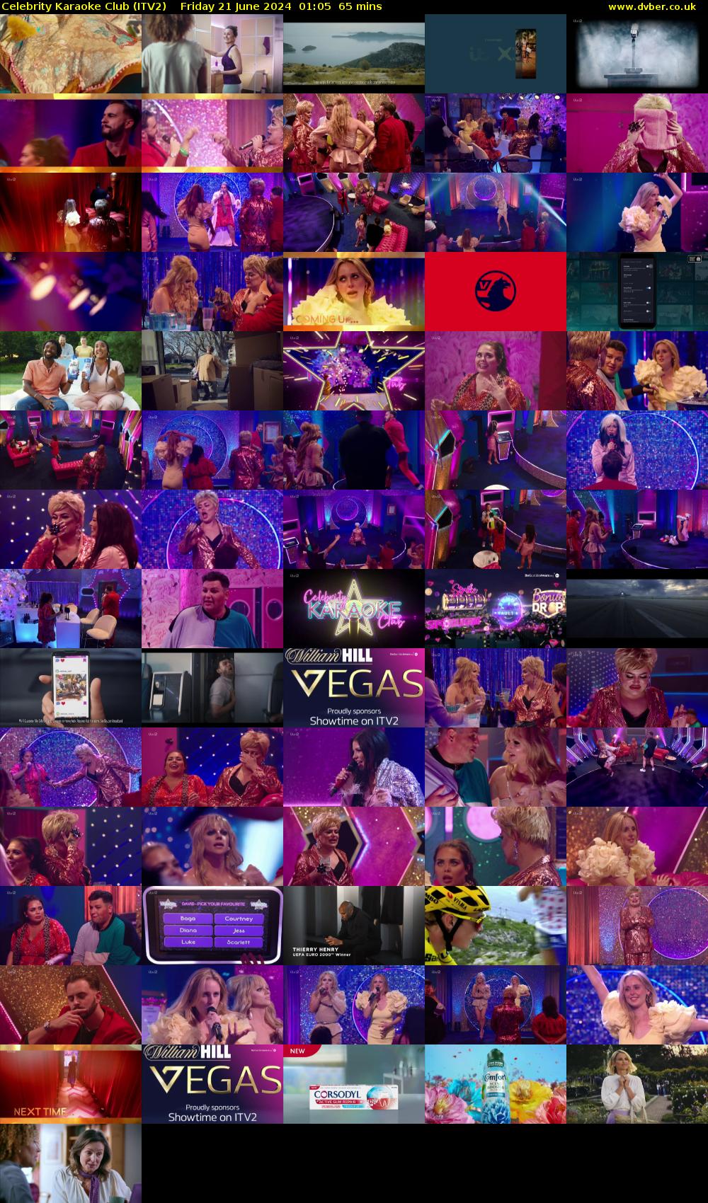 Celebrity Karaoke Club (ITV2) Friday 21 June 2024 01:05 - 02:10