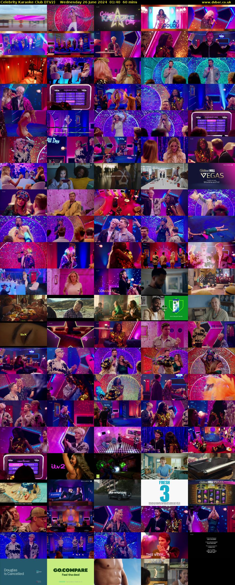 Celebrity Karaoke Club (ITV2) Wednesday 26 June 2024 01:40 - 02:40