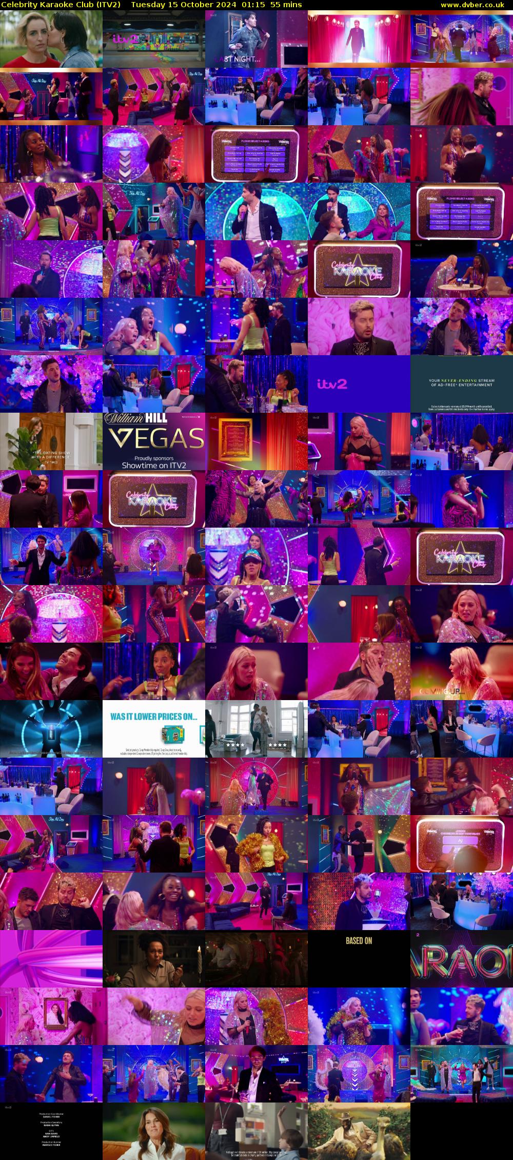 Celebrity Karaoke Club (ITV2) Tuesday 15 October 2024 01:15 - 02:10