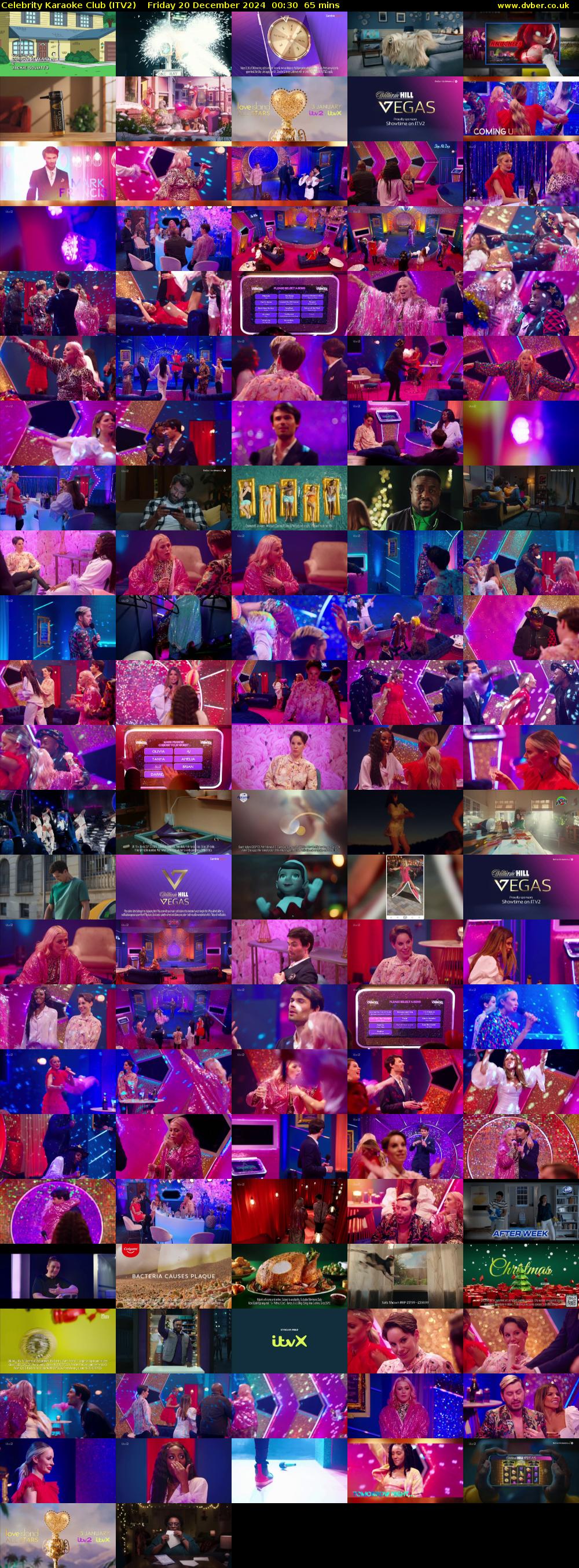 Celebrity Karaoke Club (ITV2) Friday 20 December 2024 00:30 - 01:35