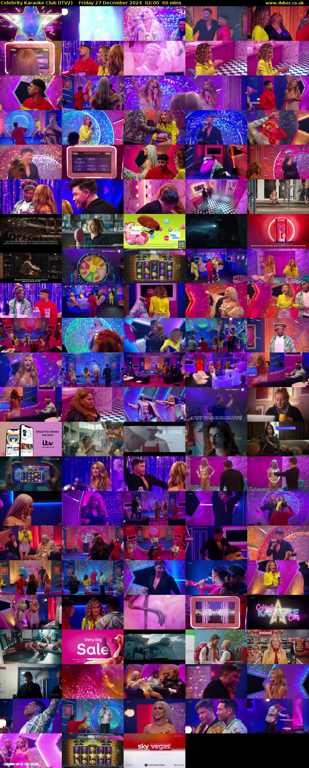 Celebrity Karaoke Club (ITV2) Friday 27 December 2024 02:00 - 03:00