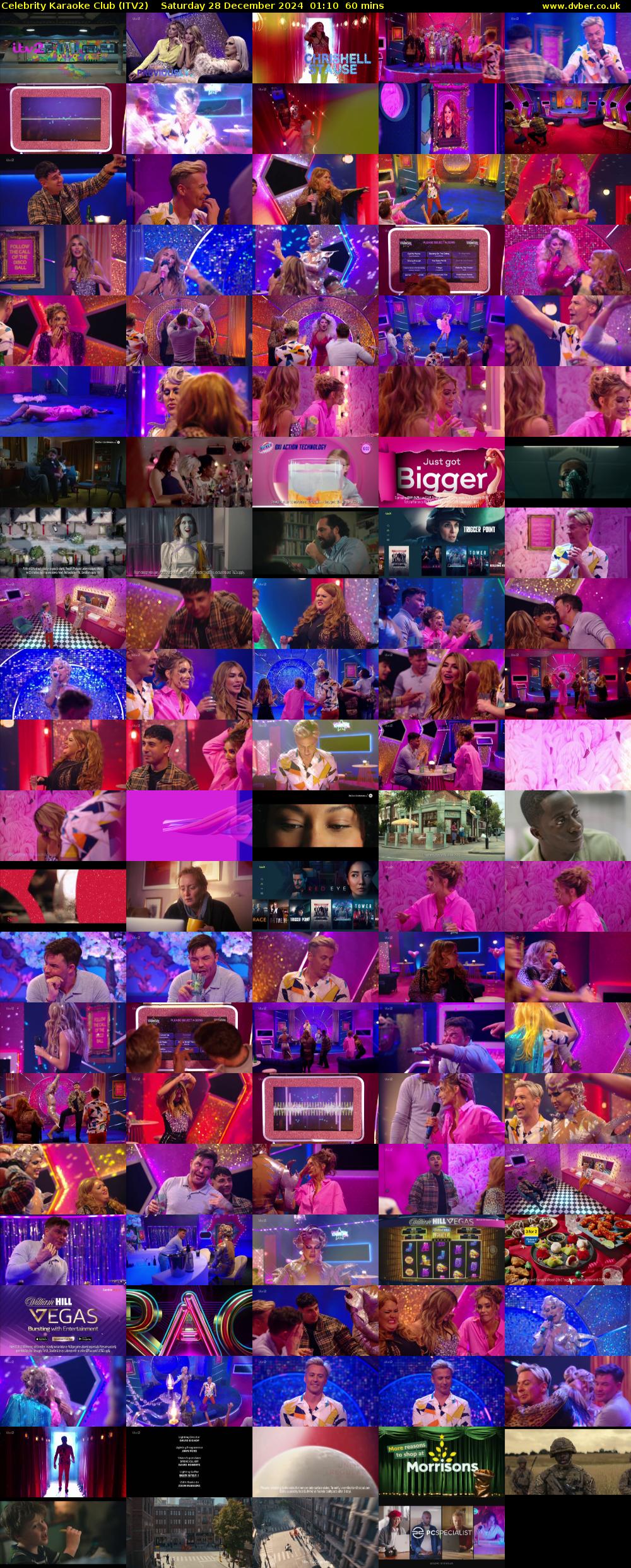 Celebrity Karaoke Club (ITV2) Saturday 28 December 2024 01:10 - 02:10