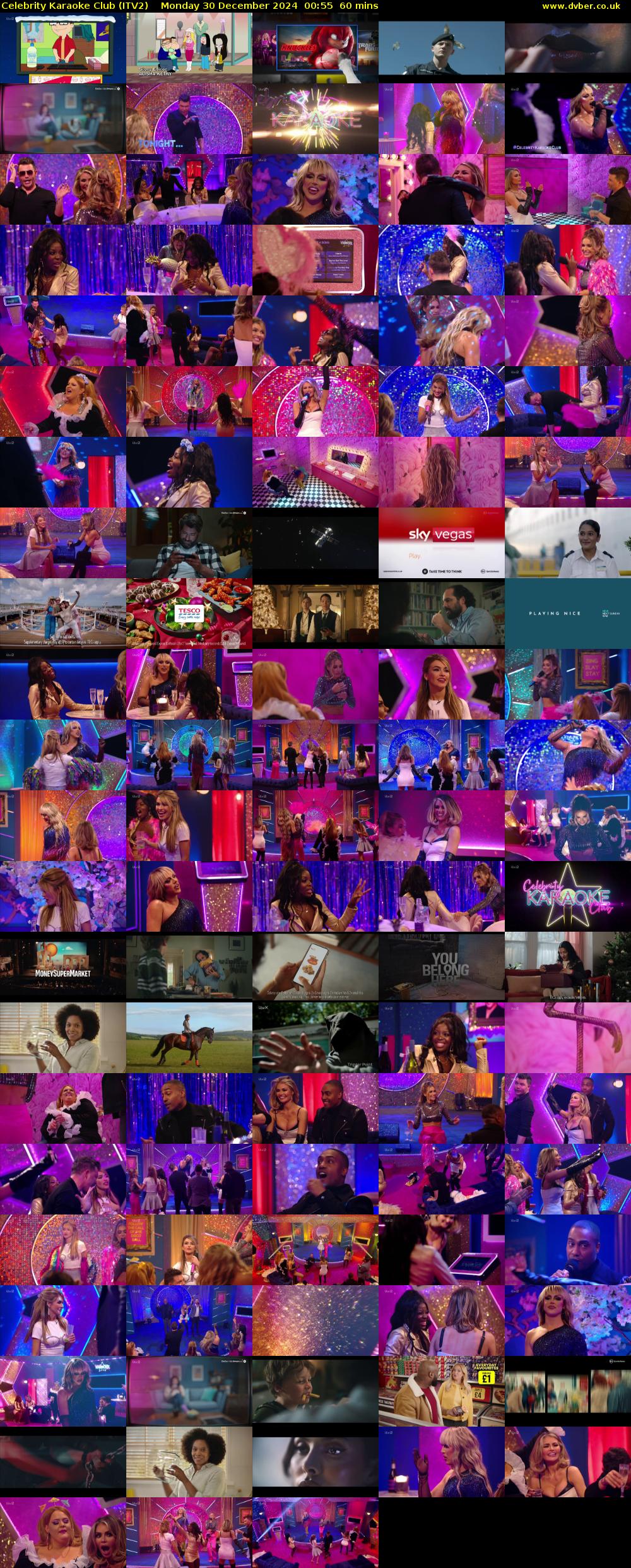 Celebrity Karaoke Club (ITV2) Monday 30 December 2024 00:55 - 01:55