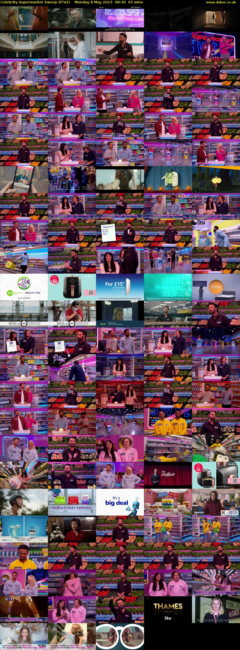 Celebrity Supermarket Sweep (ITV2) Monday 8 May 2023 08:40 - 09:45