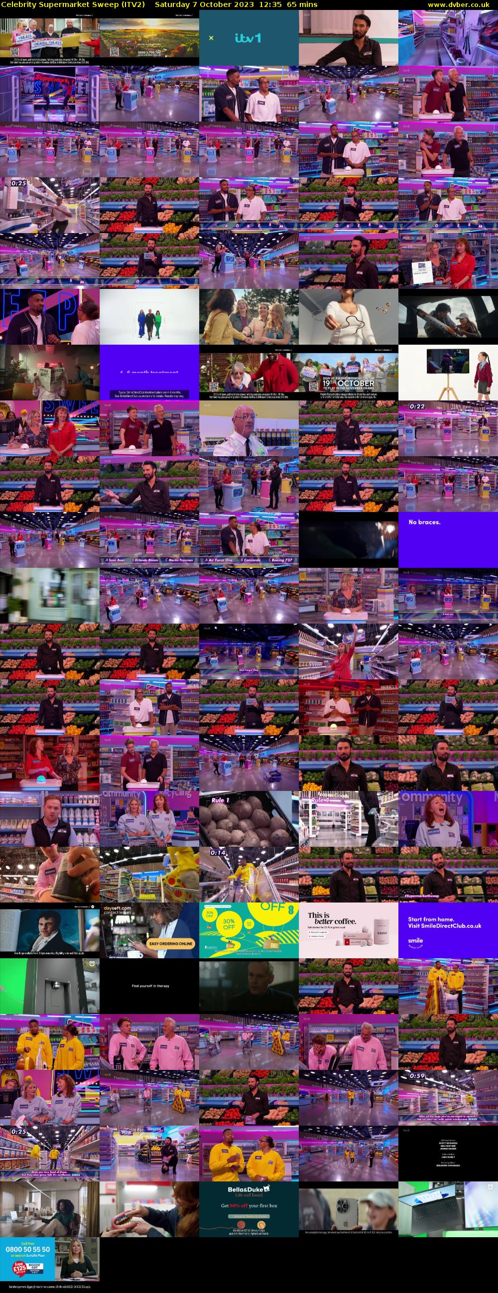 Celebrity Supermarket Sweep (ITV2) Saturday 7 October 2023 12:35 - 13:40