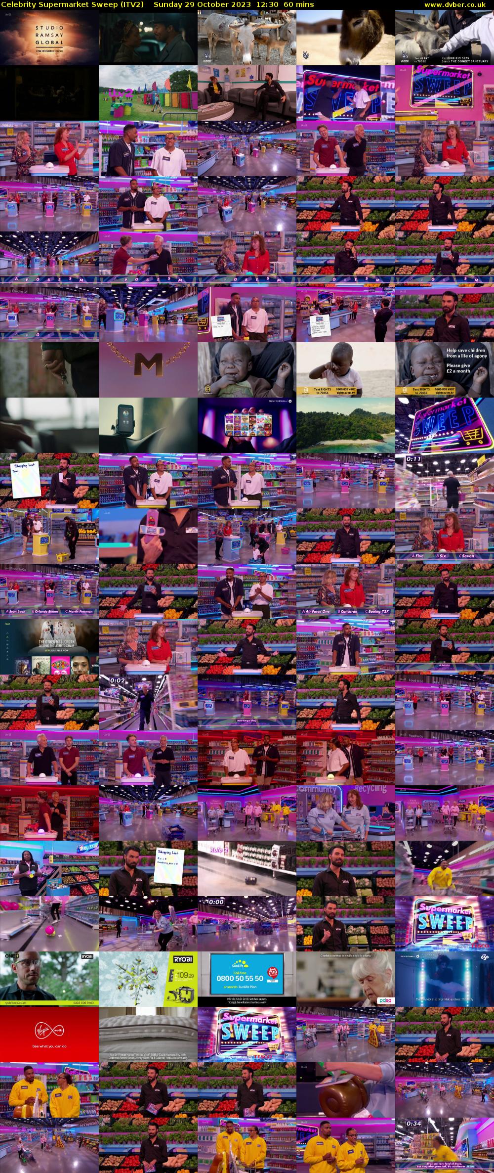 Celebrity Supermarket Sweep (ITV2) Sunday 29 October 2023 12:30 - 13:30