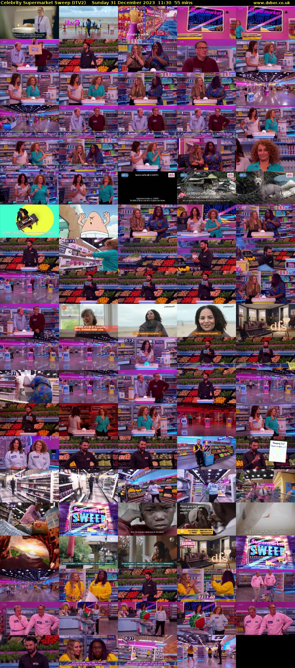 Celebrity Supermarket Sweep (ITV2) Sunday 31 December 2023 11:30 - 12:25