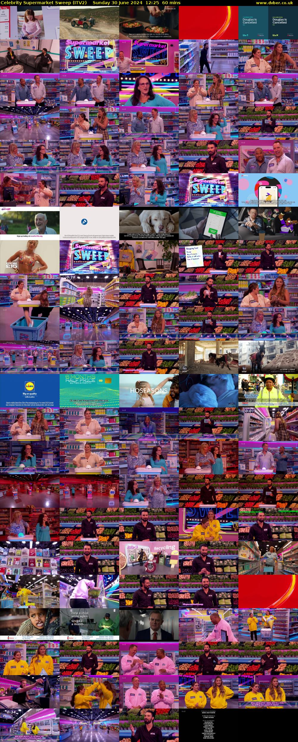 Celebrity Supermarket Sweep (ITV2) Sunday 30 June 2024 12:25 - 13:25
