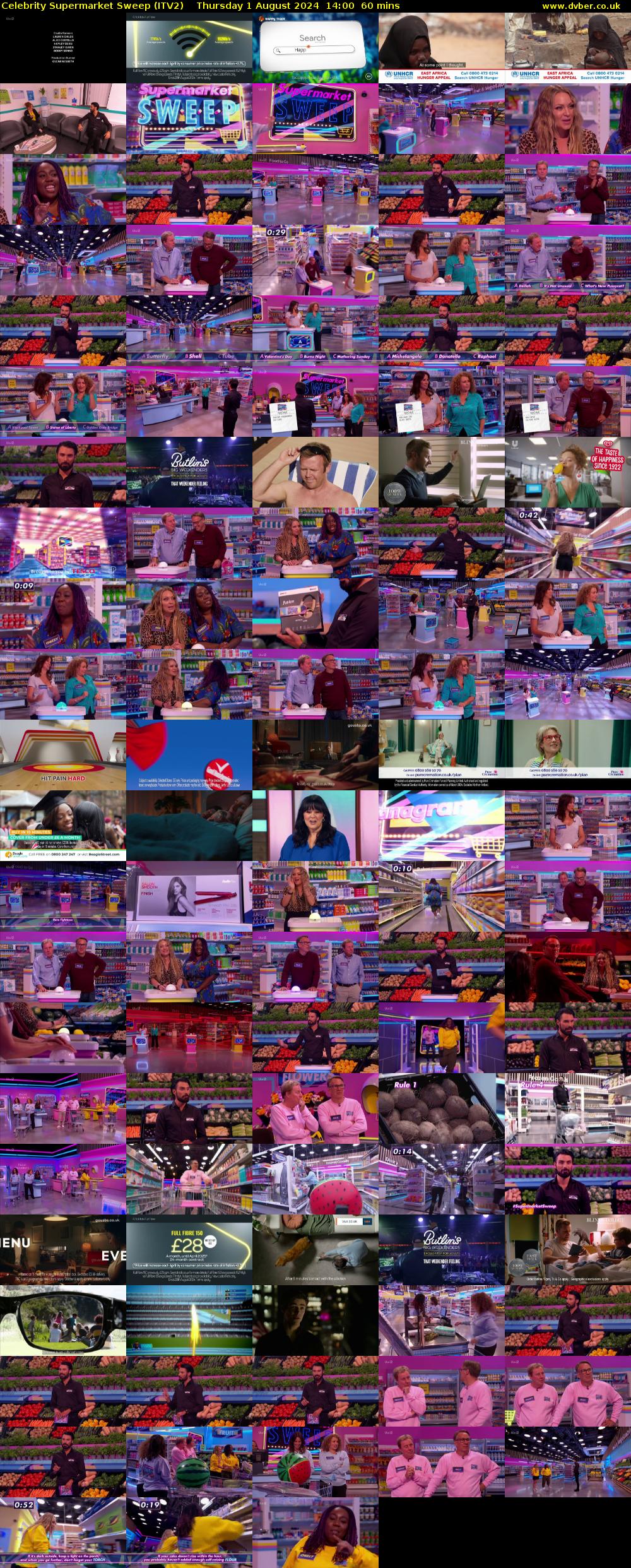 Celebrity Supermarket Sweep (ITV2) Thursday 1 August 2024 14:00 - 15:00