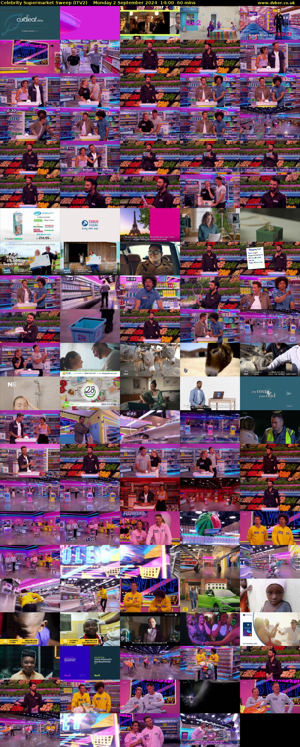 Celebrity Supermarket Sweep (ITV2) Monday 2 September 2024 14:00 - 15:00