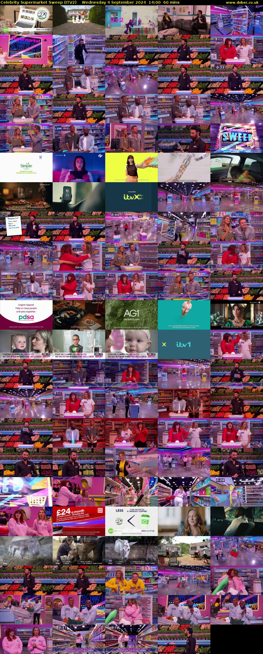 Celebrity Supermarket Sweep (ITV2) Wednesday 4 September 2024 14:00 - 15:00