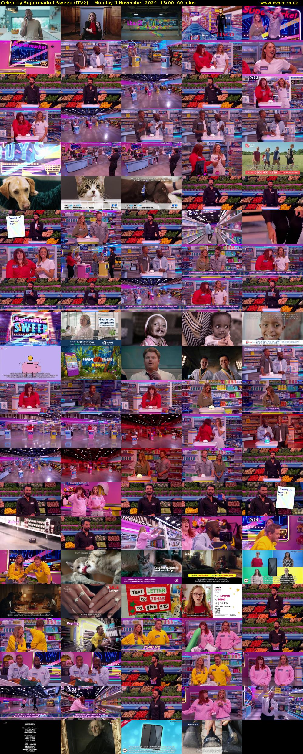 Celebrity Supermarket Sweep (ITV2) Monday 4 November 2024 13:00 - 14:00