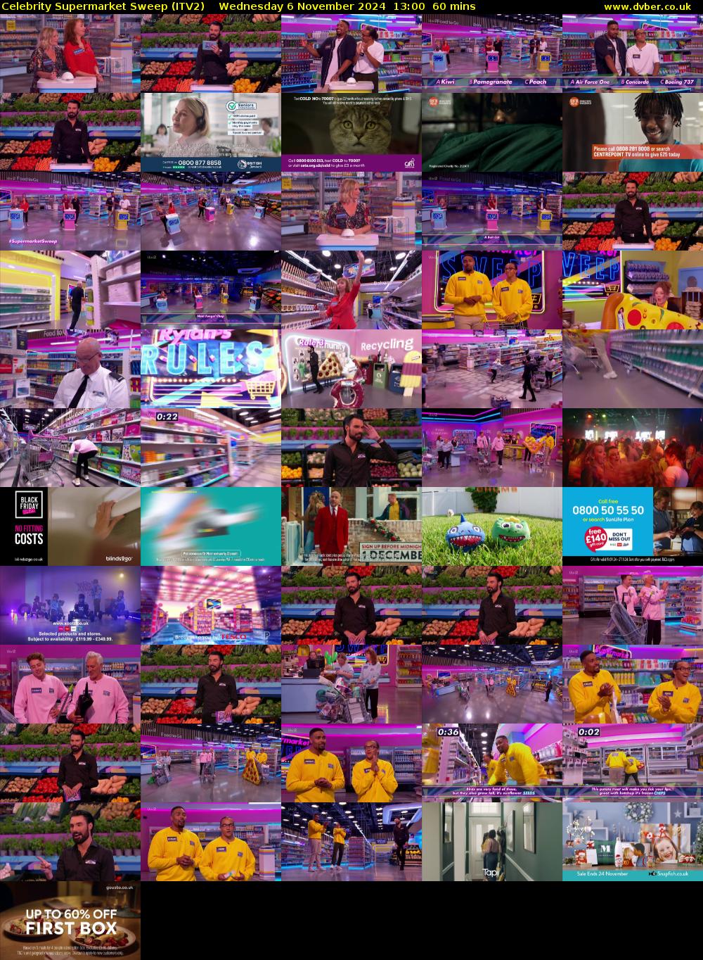 Celebrity Supermarket Sweep (ITV2) Wednesday 6 November 2024 13:00 - 14:00