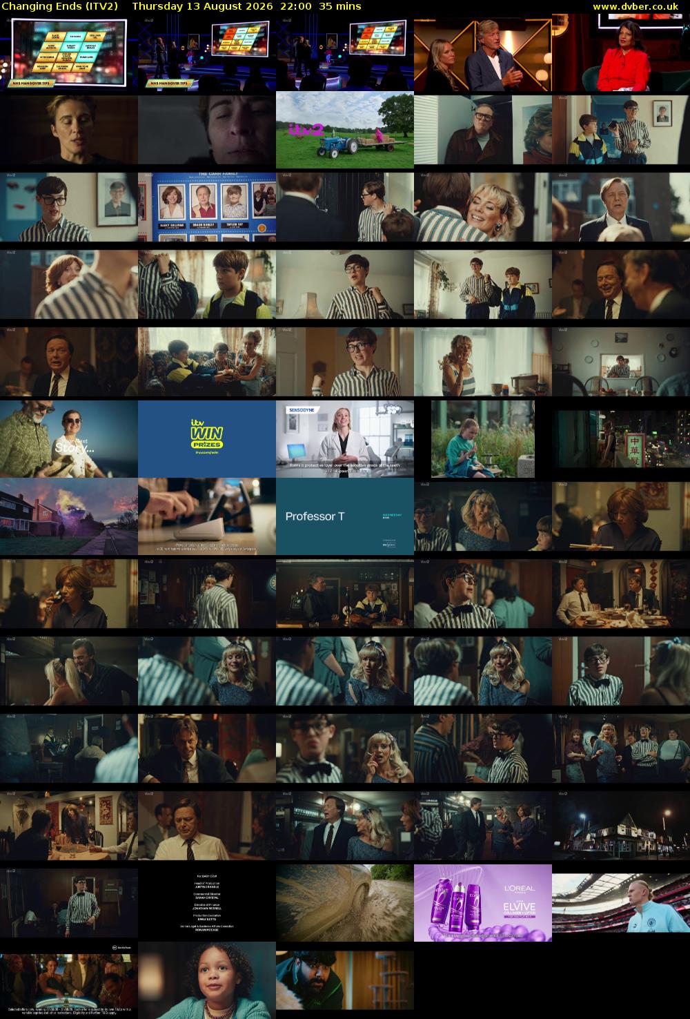 Changing Ends (ITV2) Thursday 13 August 2026 22:00 - 22:35