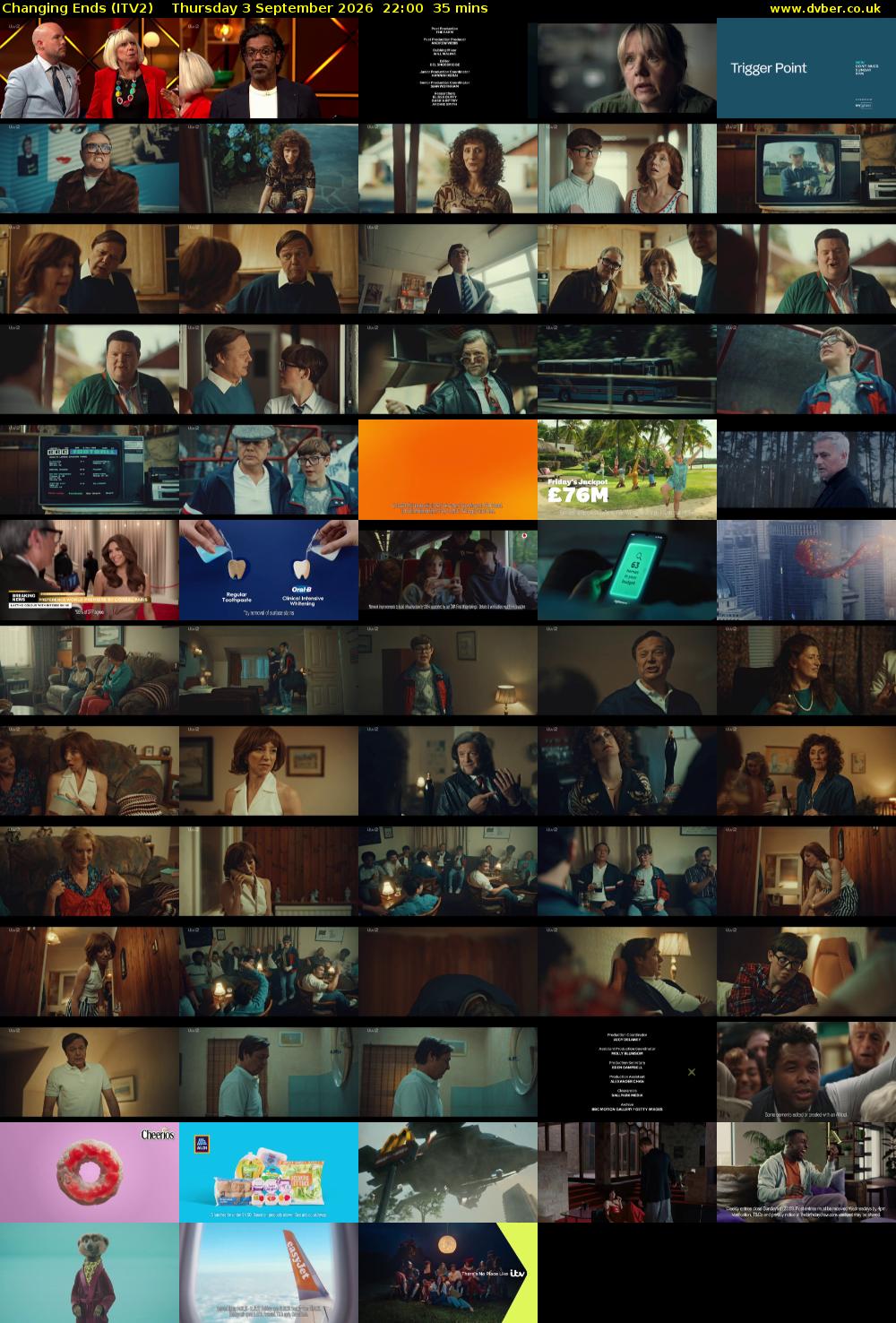 Changing Ends (ITV2) Thursday 3 September 2026 22:00 - 22:35