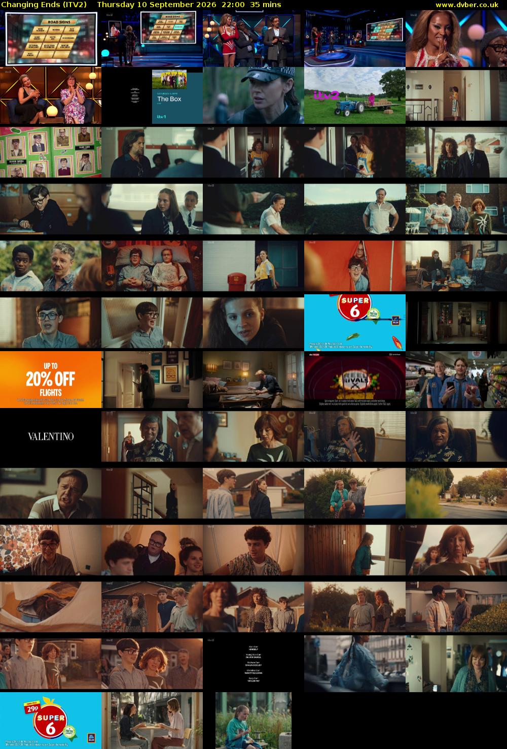 Changing Ends (ITV2) Thursday 10 September 2026 22:00 - 22:35