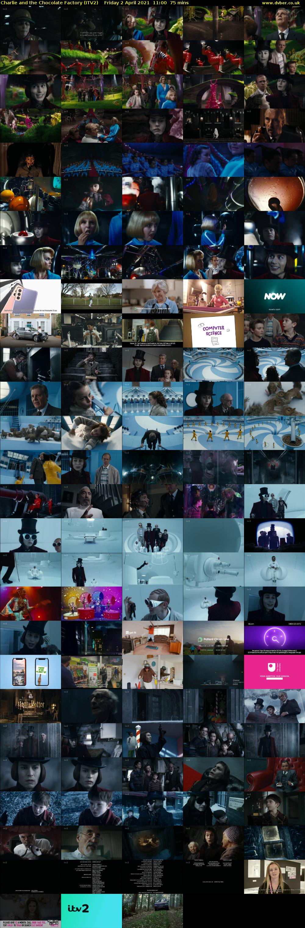 Charlie and the Chocolate Factory (ITV2) Friday 2 April 2021 11:00 - 12:15