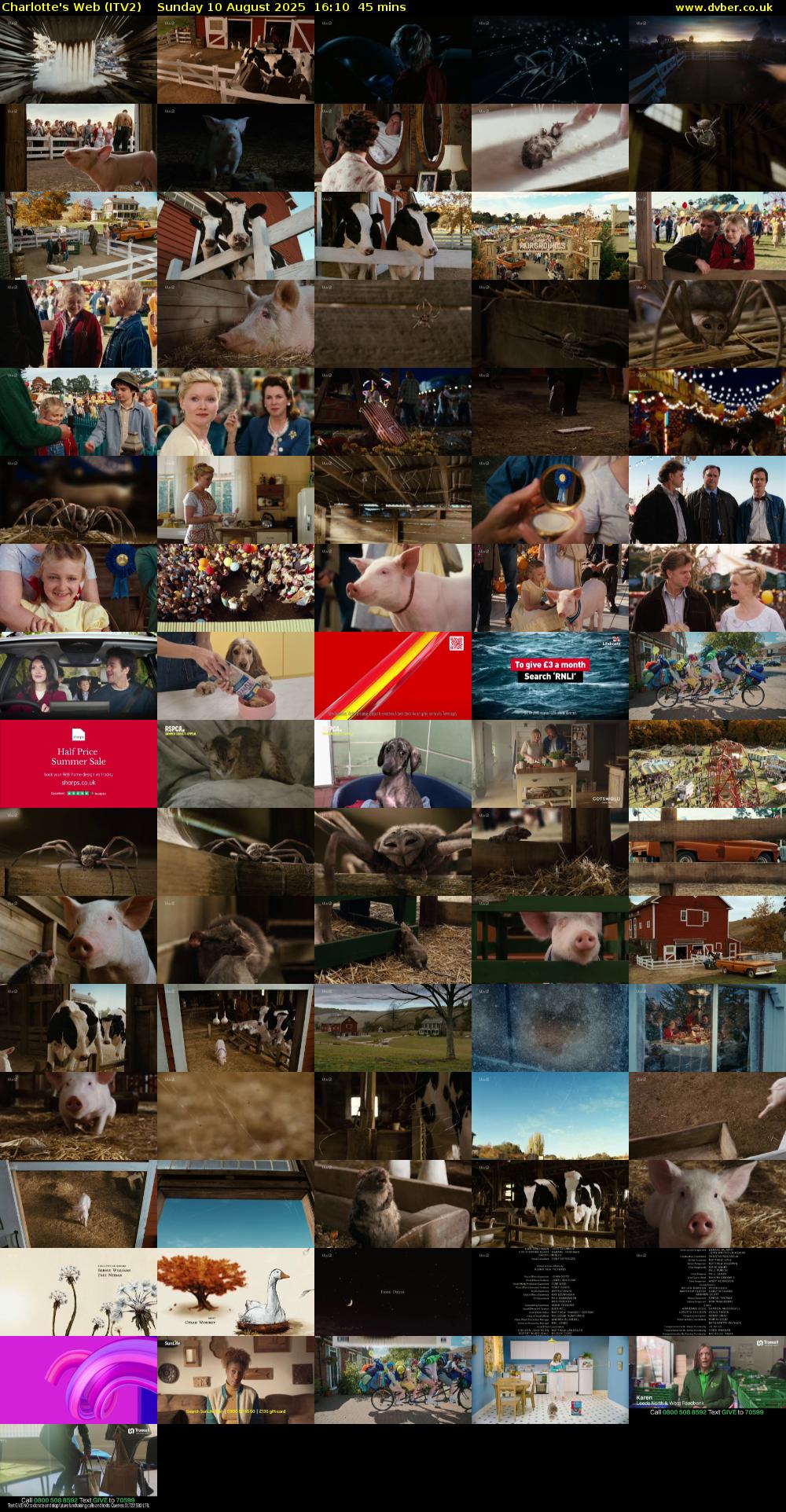 Charlotte's Web (ITV2) Sunday 10 August 2025 16:10 - 16:55