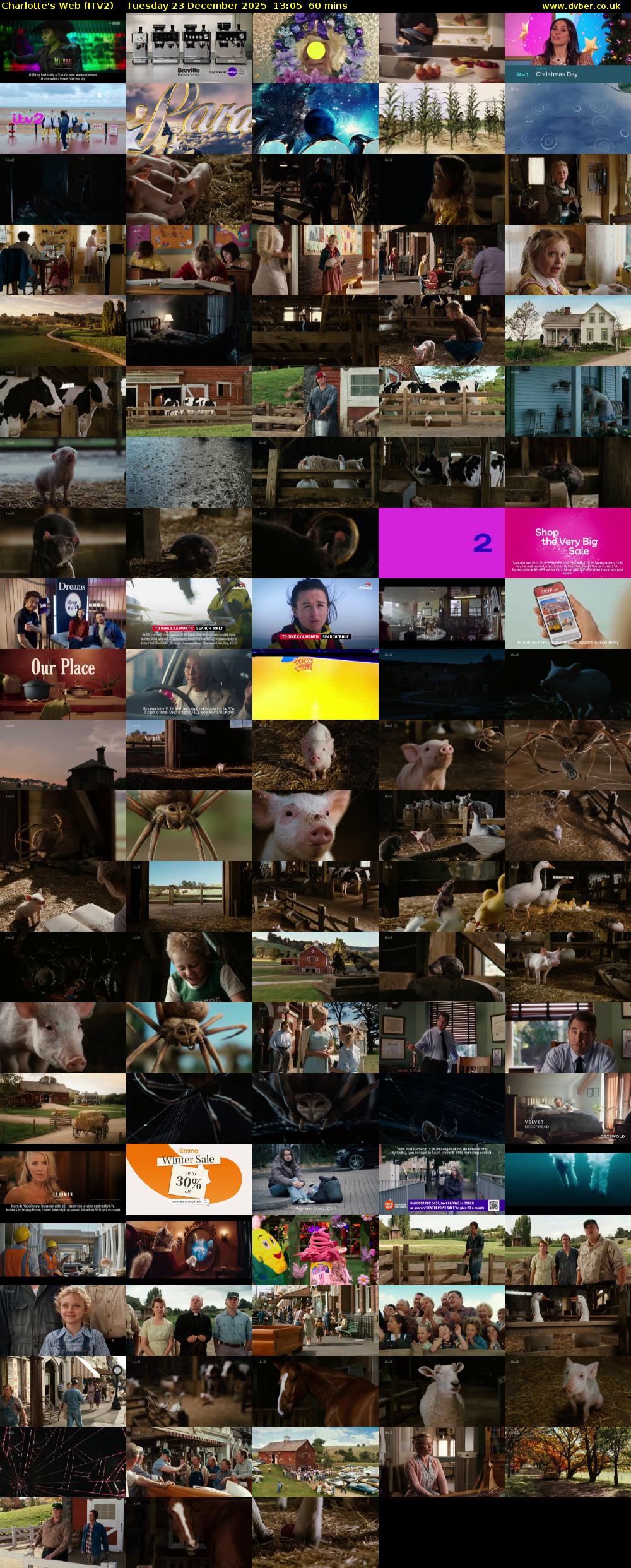 Charlotte's Web (ITV2) Tuesday 23 December 2025 13:05 - 14:05