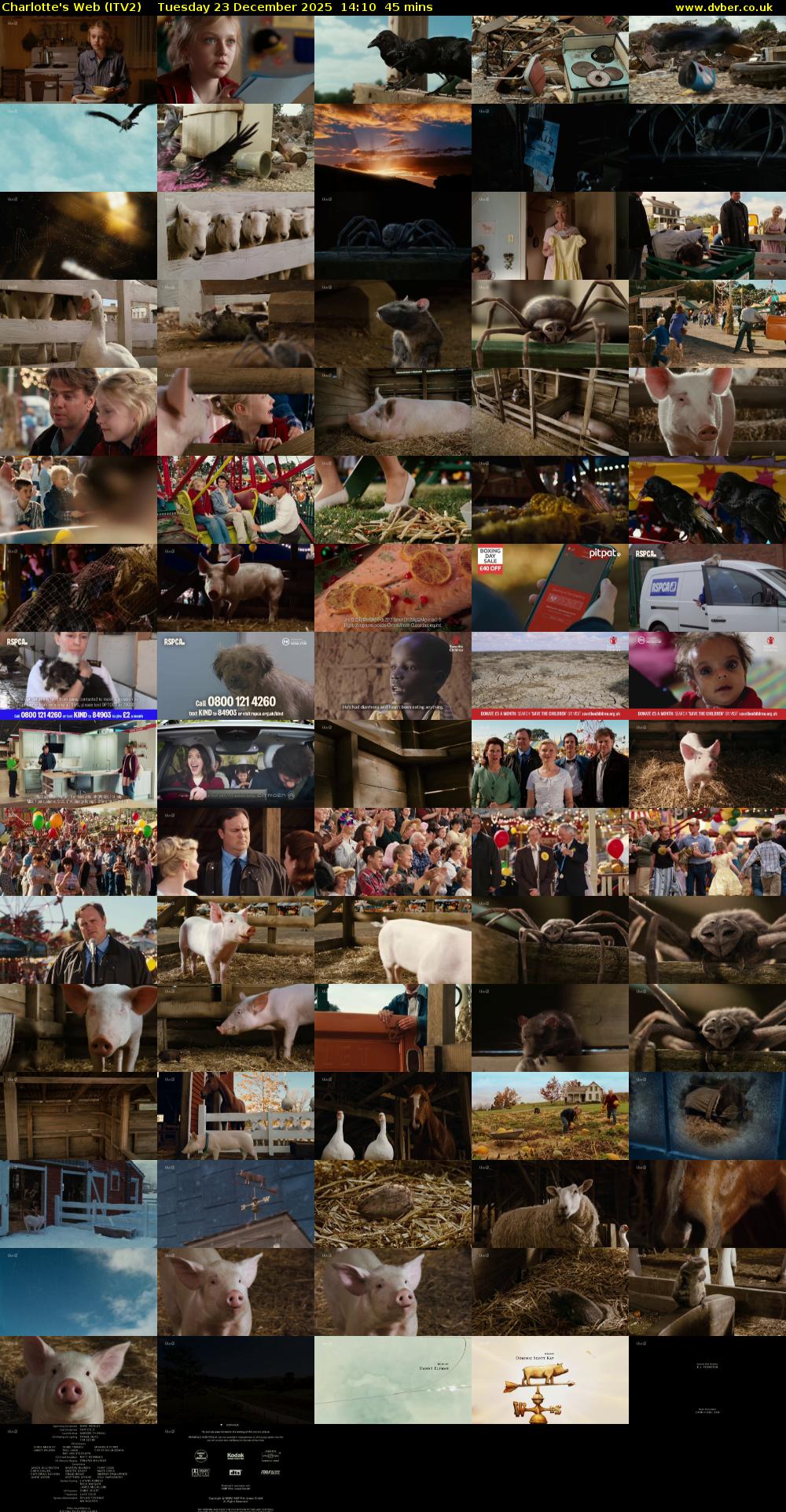 Charlotte's Web (ITV2) Tuesday 23 December 2025 14:10 - 14:55
