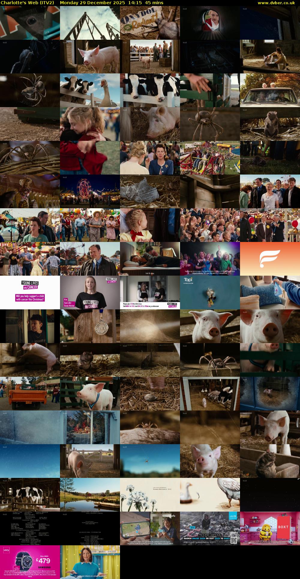 Charlotte's Web (ITV2) Monday 29 December 2025 14:15 - 15:00
