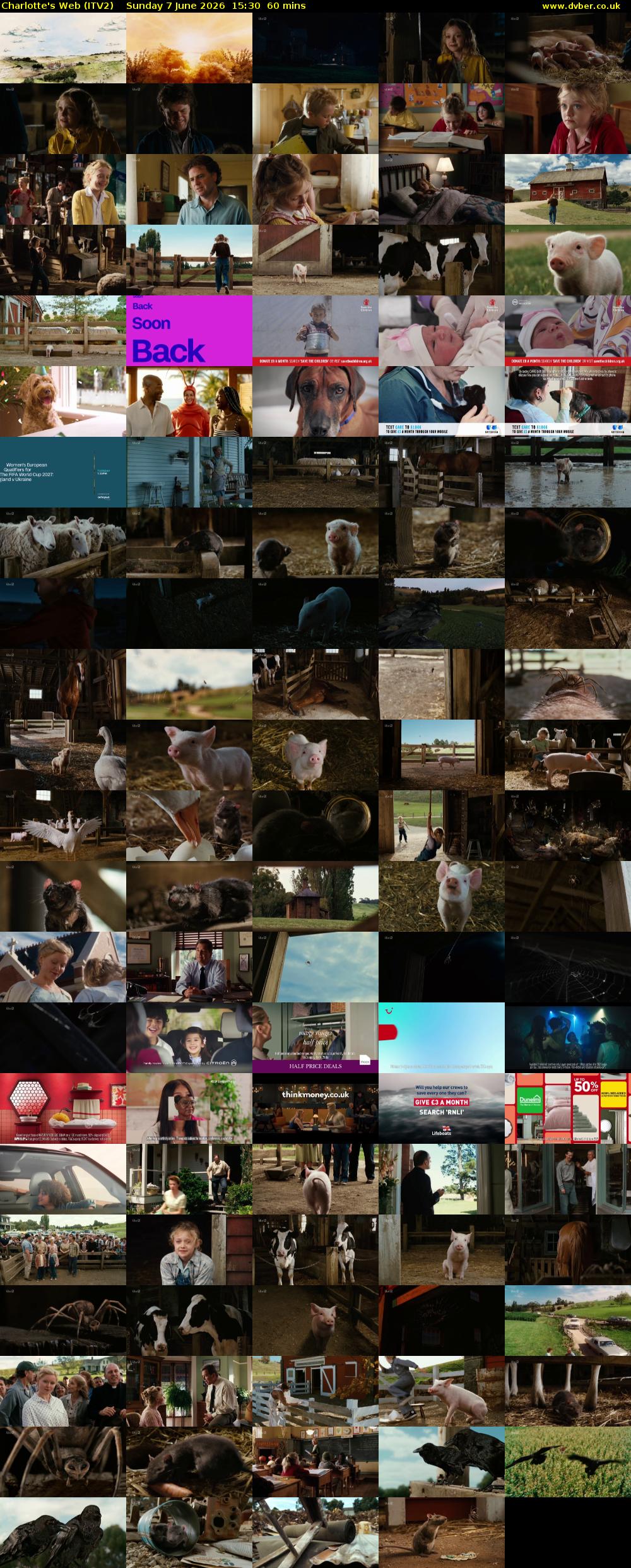 Charlotte's Web (ITV2) Sunday 7 June 2026 15:30 - 16:30