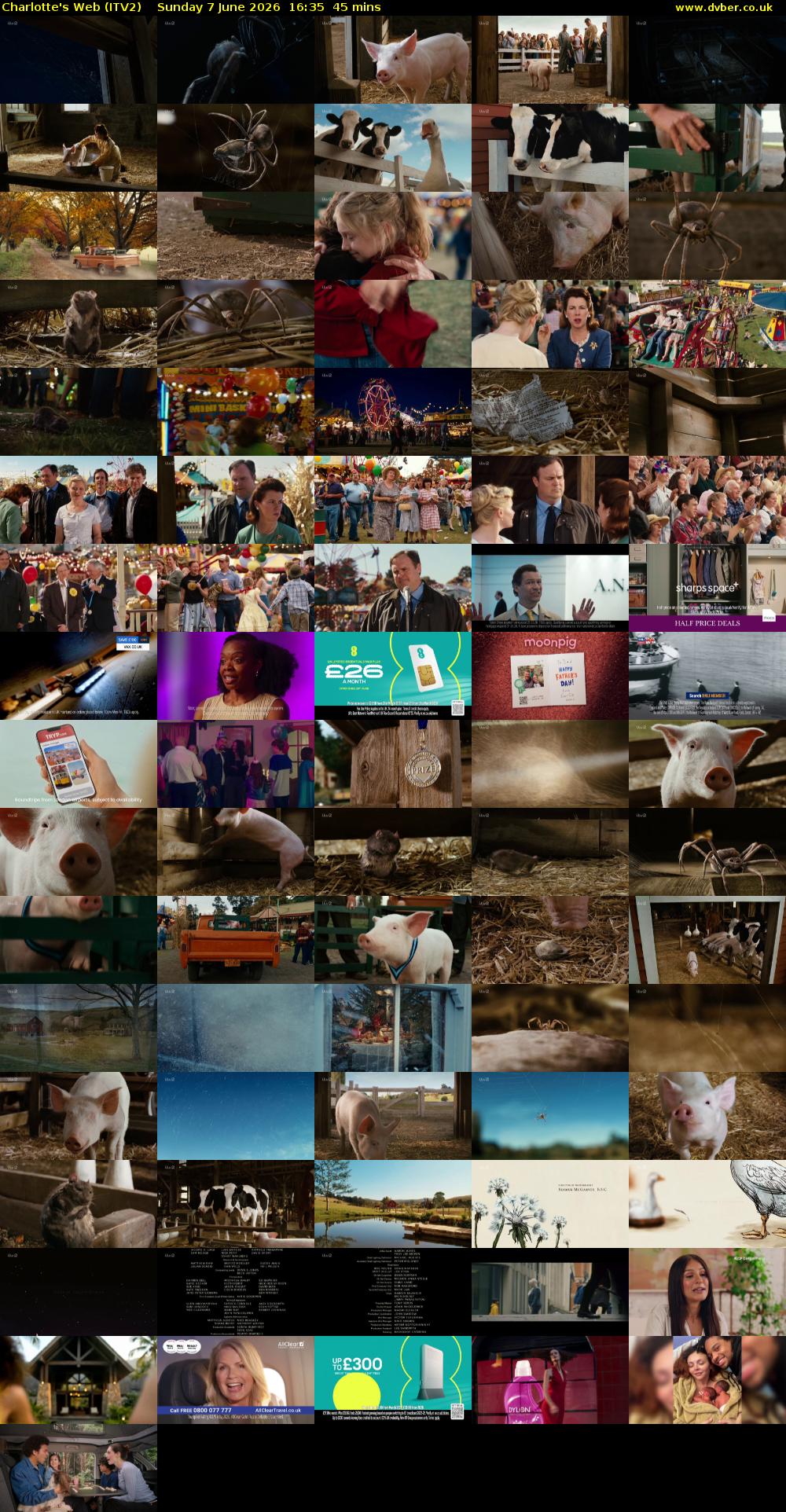 Charlotte's Web (ITV2) Sunday 7 June 2026 16:35 - 17:20