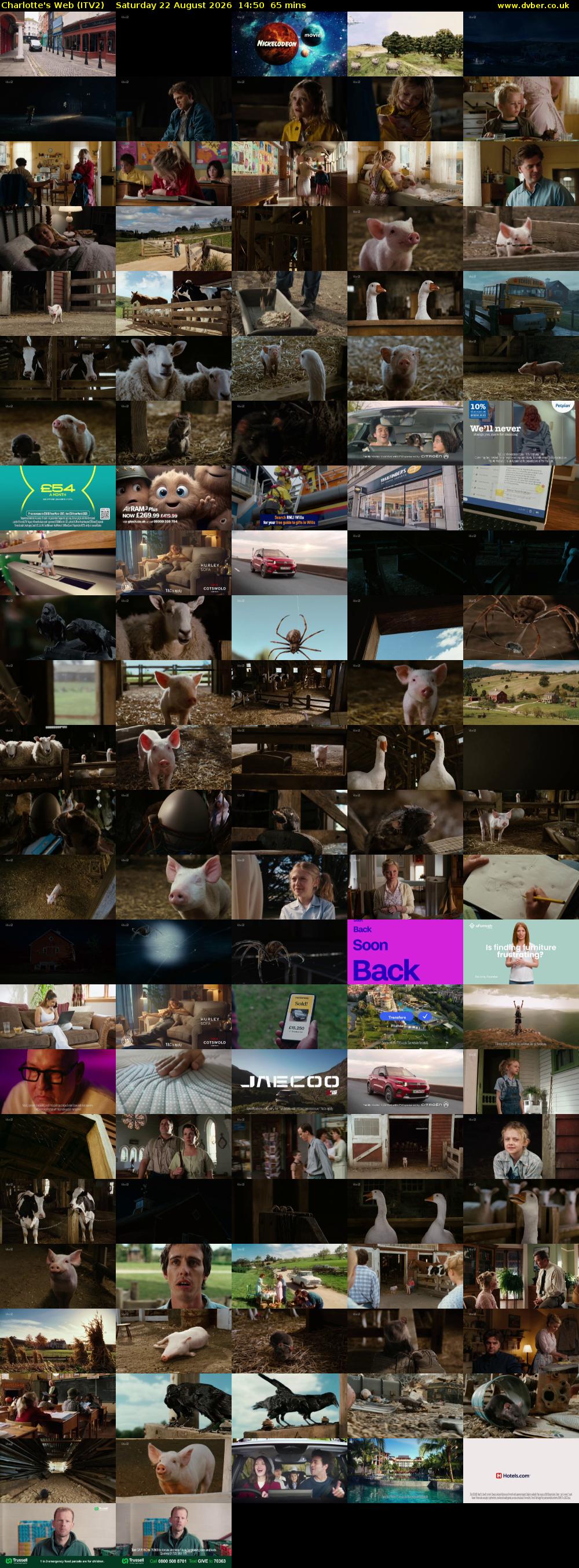 Charlotte's Web (ITV2) Saturday 22 August 2026 14:50 - 15:55