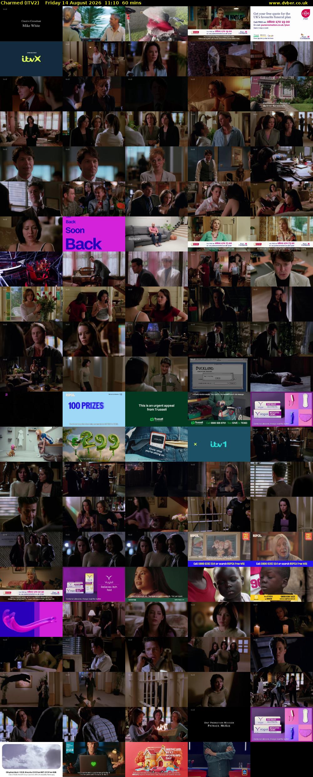 Charmed (ITV2) Friday 14 August 2026 11:10 - 12:10