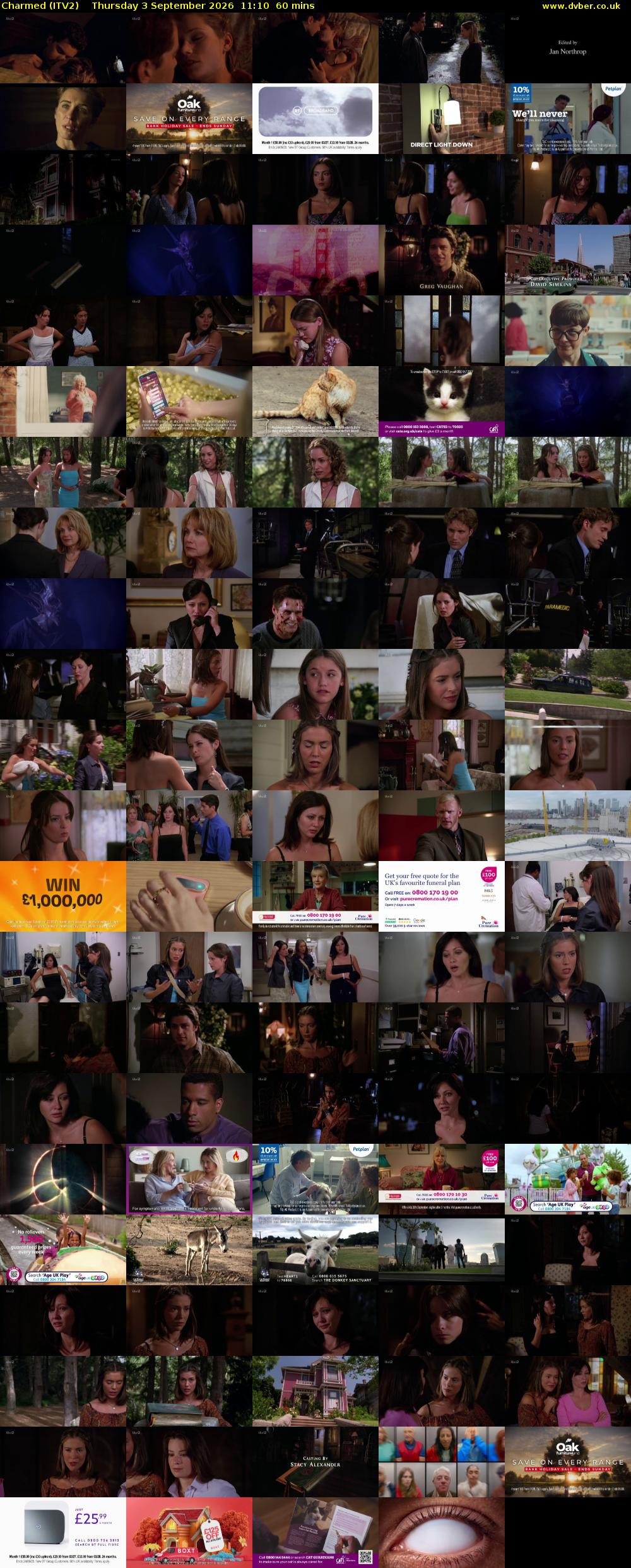 Charmed (ITV2) Thursday 3 September 2026 11:10 - 12:10